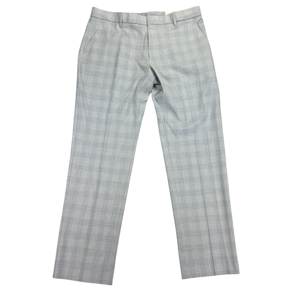 Tommy Hilfiger Mens TH Flex Tate Modern Fit Dress Pants Light Gray Blue 34x30